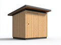 Gartenhäuser Holz 340x260x245 cm - Naturfarben Anthrazit - modern mit Flachdach